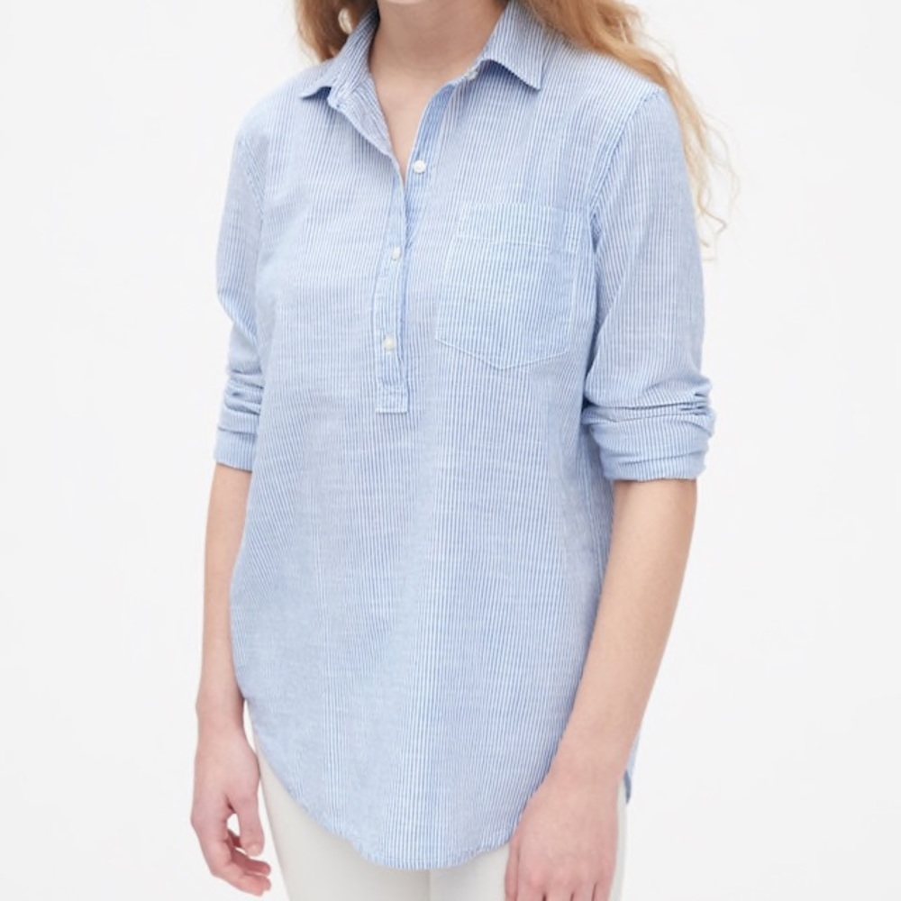 Boyfriend Popover white tunic